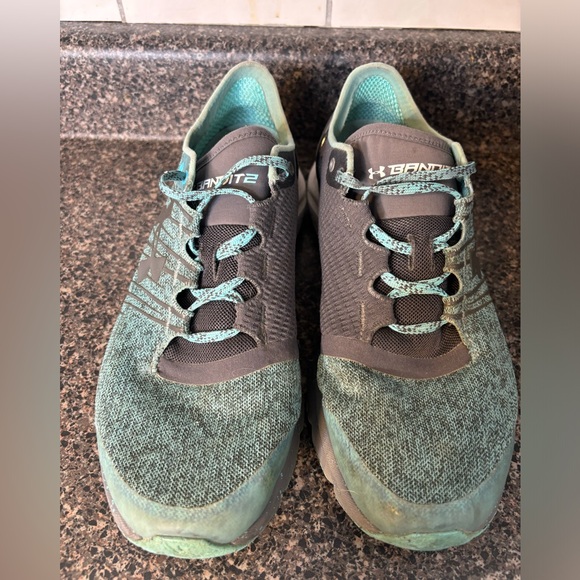 Under Armour Charged Bandit 2 Aqua Splash / Dark Grey Shoes Size Women’s 9 - Picture 7 of 12